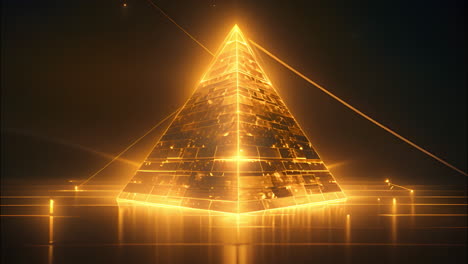glowing christmas tree on dark background