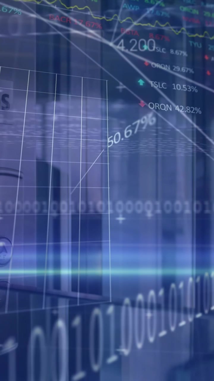 Animation of financial data processing over office
