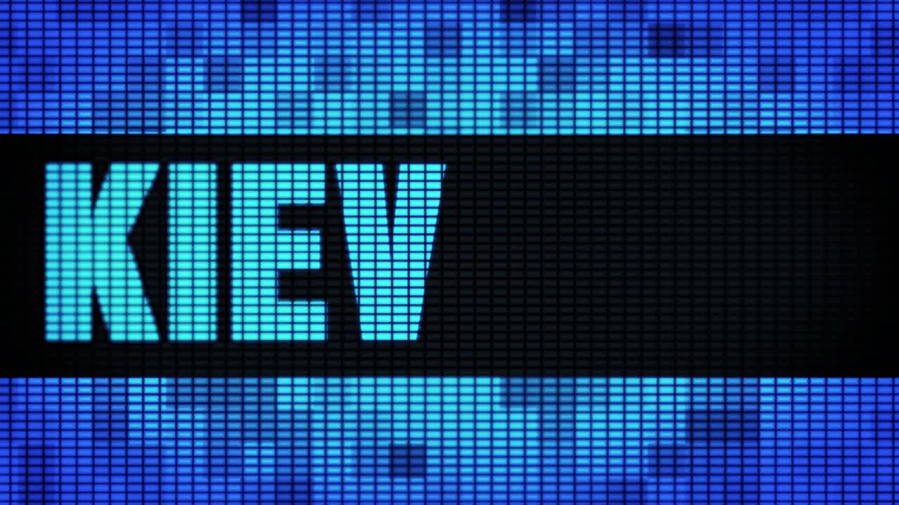 Digital Display Showing the City of Kiev