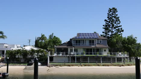 a suburban house viewed over time