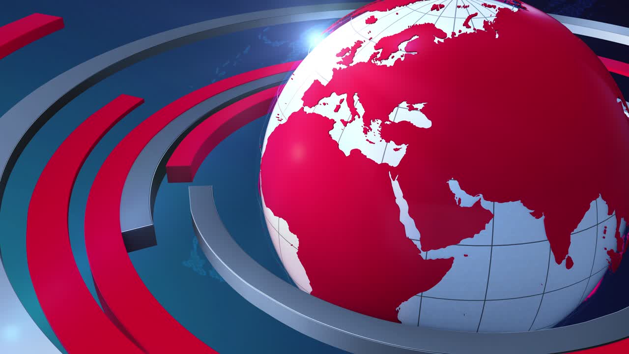 World news background animations which can be used for broadcast news videos.