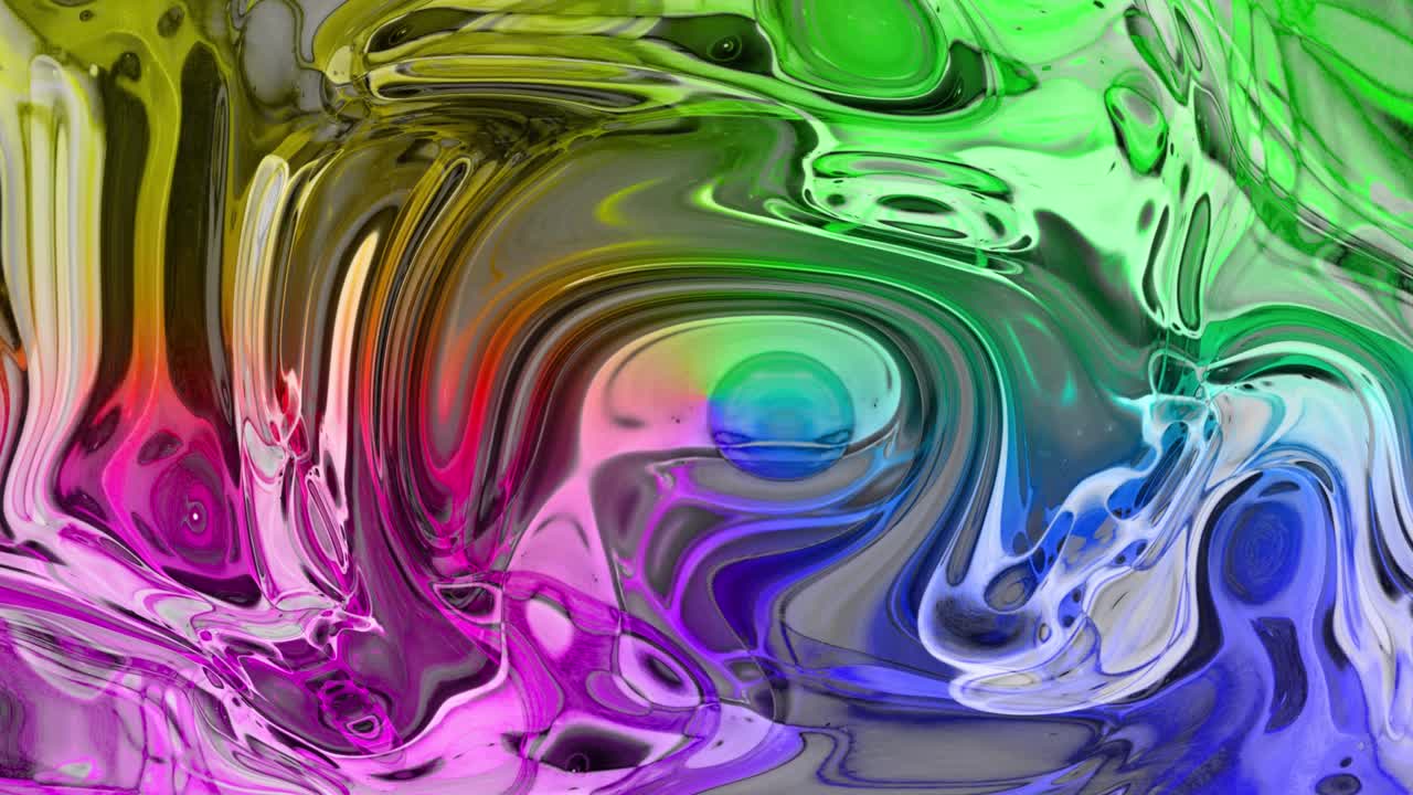 vídeo de movimiento de salpicaduras de tinta líquida de colores