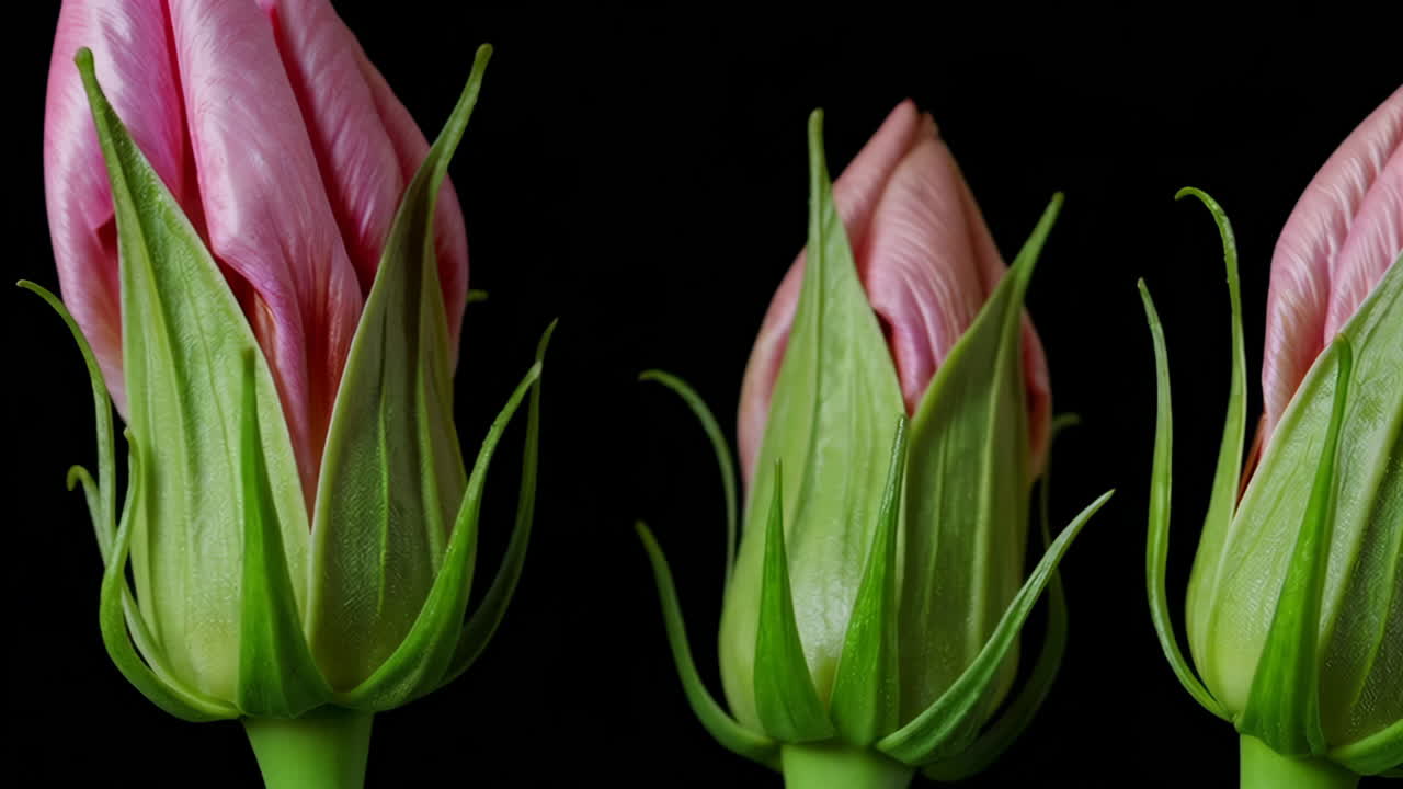 Close-up of Pink Tulip Buds