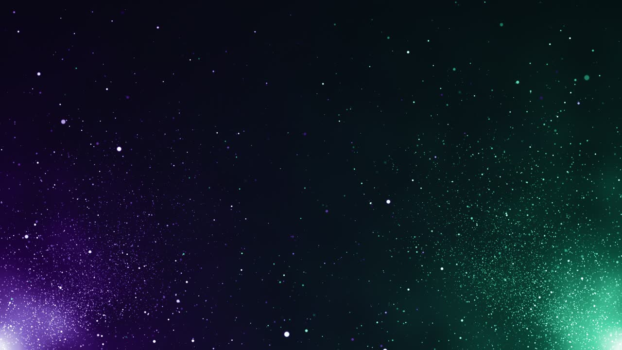 Particles violet green event game trailer titles cinematic concert stage background loop