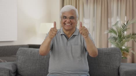 Happy-Indian-old-man-showing-thumbs-up