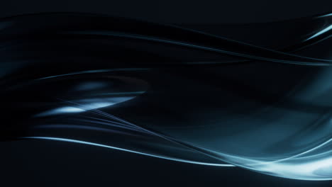 dark transparent glass curves background, 3d rendering.