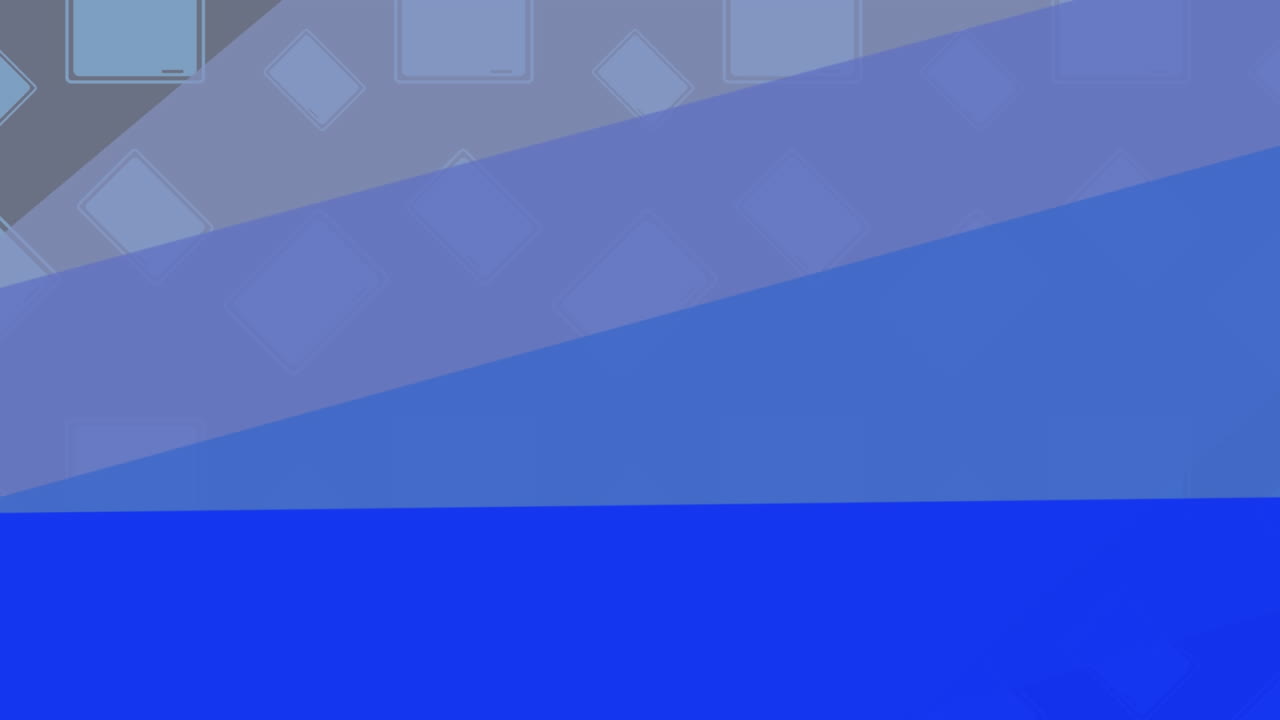 사각형으로 회색 배경 위에 움직이는 파란색 줄무의 애니메이션