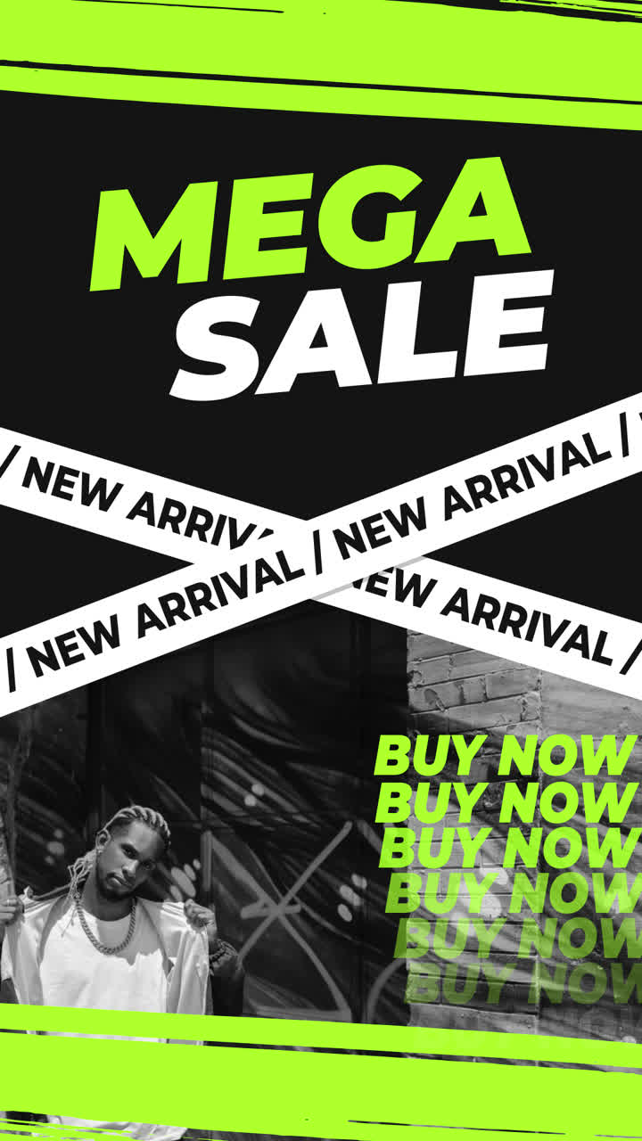 Banner Promozionale: Mega Saldi e Nuovi Arrivi di Moda Urbana