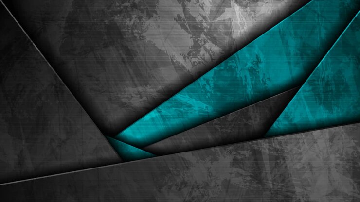 Sfondo animato astratto con texture grunge nero-blu per materiale aziendale