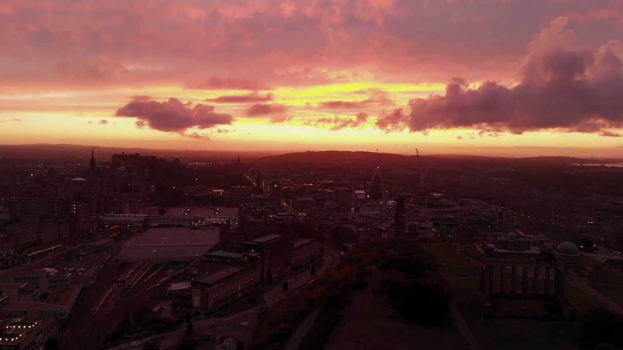 Stunning Sunset over Edinburgh, Scotland