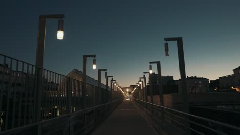 night walkway in the city