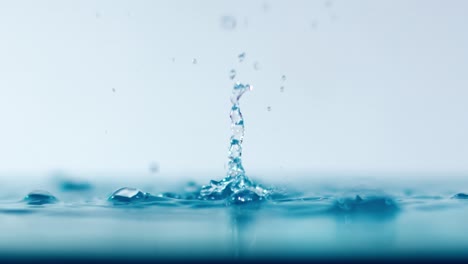 drop close-up of water falls in a super slow motion.