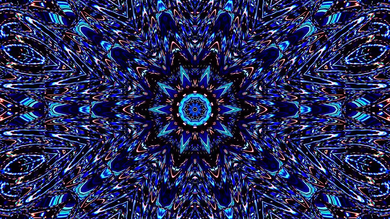 movimiento de onda de línea, forma de círculo colorido, sobre un fondo negro