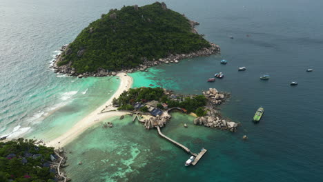 desde el aire sobre el punto de vista de koh nang yuan, koh phangan, surat thani, tailandia