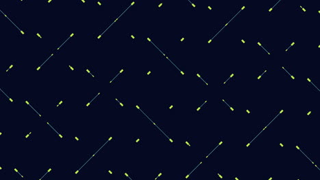 dynamic blue background with scattered yellow lines and dots