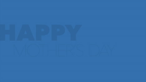 happy mother's day on blue background