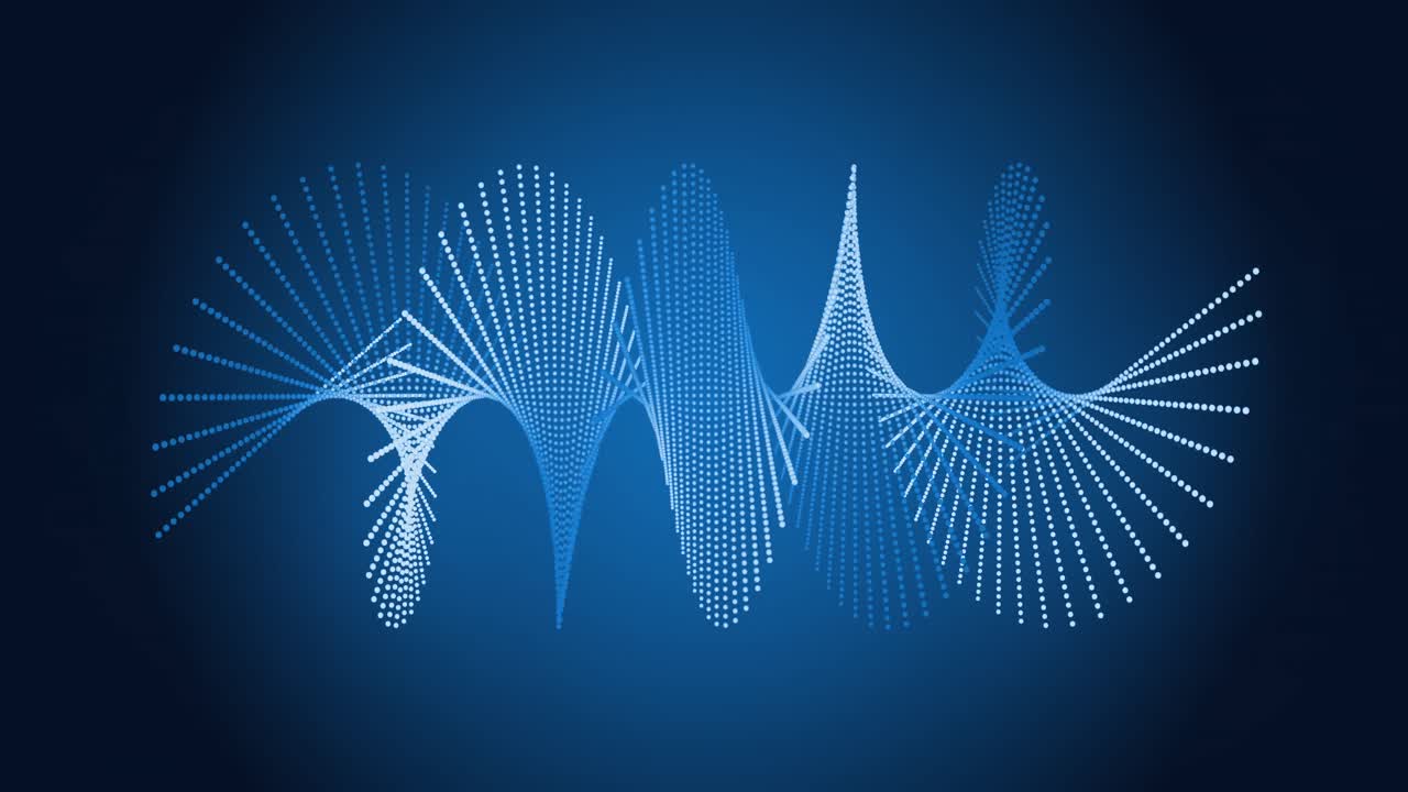 파란색 배경에 있는 dna 가닥의 애니메이션