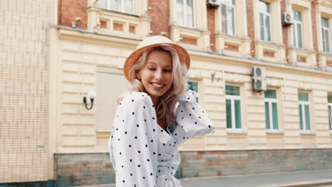 stylish woman in a white dress