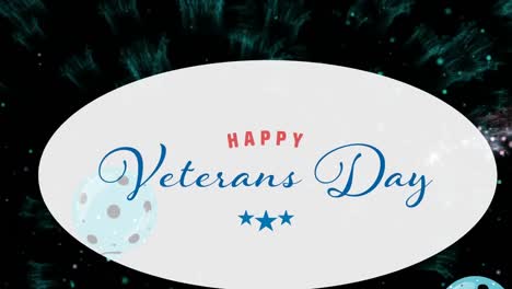 Animation-of-veterans-day-text-and-falling-confetti-over-dark-background