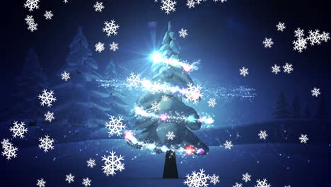 animation of winter scenery