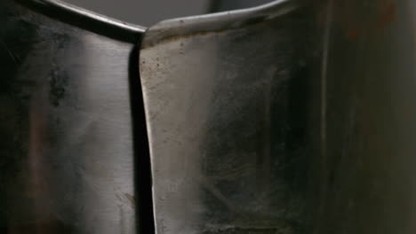 knight's helmet silver close up in studio