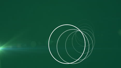 animación de círculos y puntos de luz sobre fondo negro