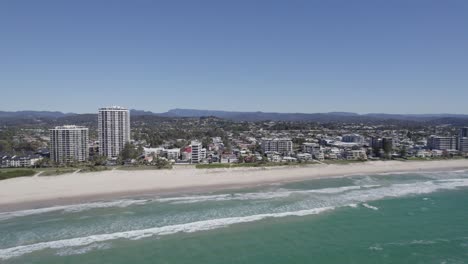 Suburbs-Of-Palm-Beach-In-Gold-Coast,-Queensland,-Australia---aerial-drone-shot