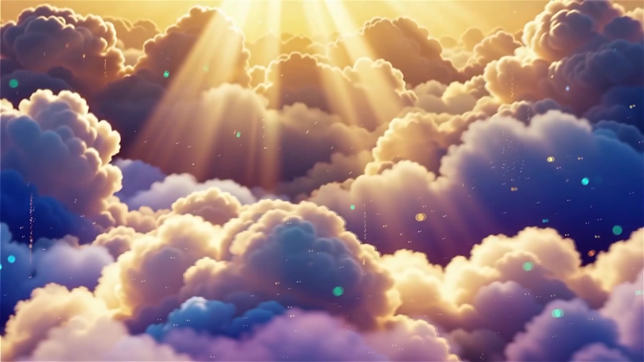 Christian Heavenly Light Worship Background