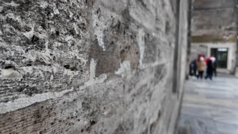 old stone wall in a historical location