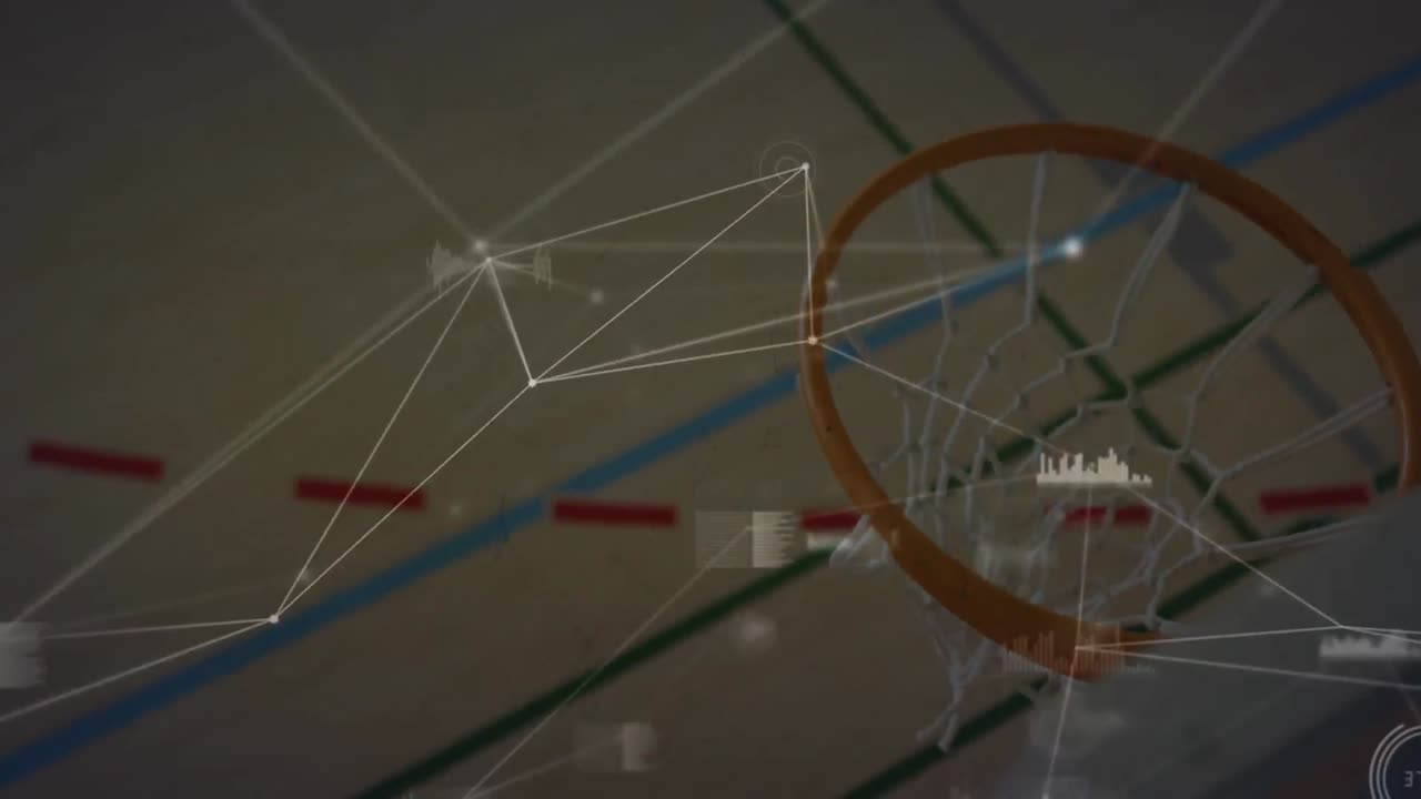 농구 선수에 대한 연결 네트워크의 애니메이션