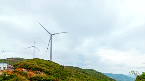 wind power equipment on the mountain