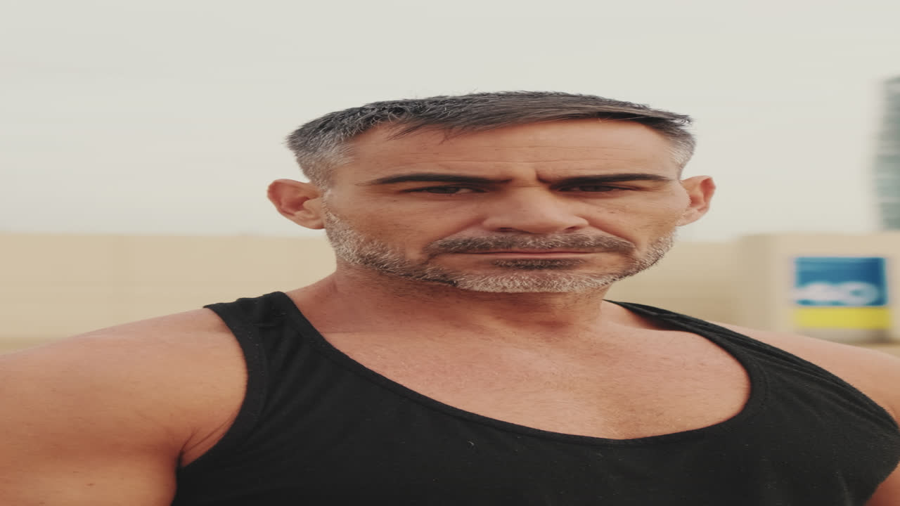 Portrait of a Fit Middle-Aged Man