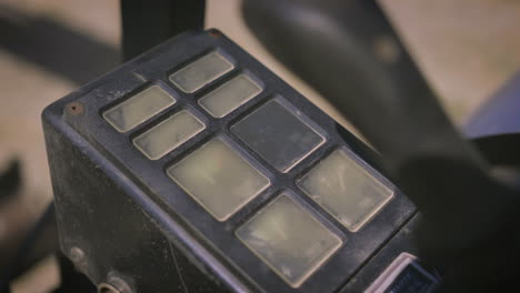 inside the control cab of a large industrial machine