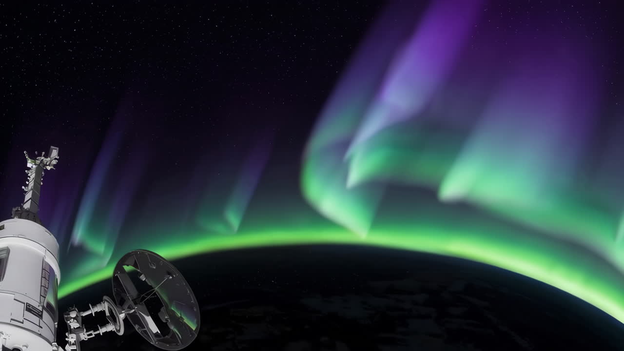 aurora boreal desde el espacio