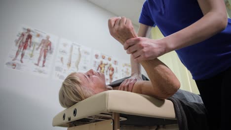 physical therapy session for wrist and arm