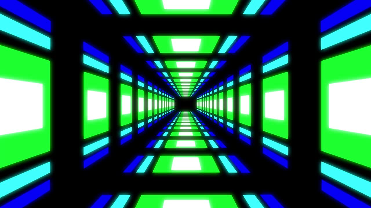 símbolo del túnel infinito hecho de cubos