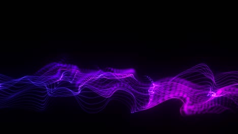 azul púrpura y rosa de grandes ondas de datos de partículas.