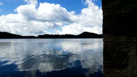 water landscape and moving clouds