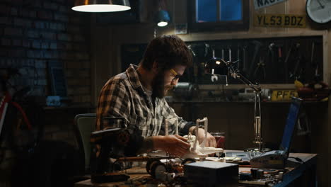 drone repair in a home workshop