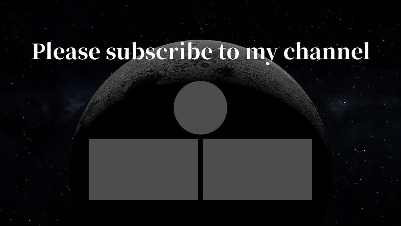 달의 공간 끝 카드 끝 화면 모션 그래픽