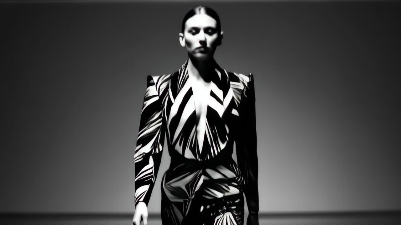 Completo alla moda bianco e nero