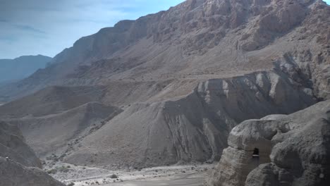 Qumran,-Israel,-Schriftrollen-Vom-Toten-Meer,-Entdeckungsort,-Berge,-Höhlen