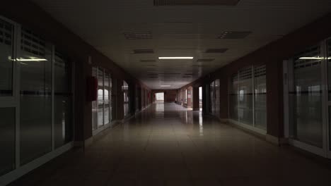 empty, long corridor in a building