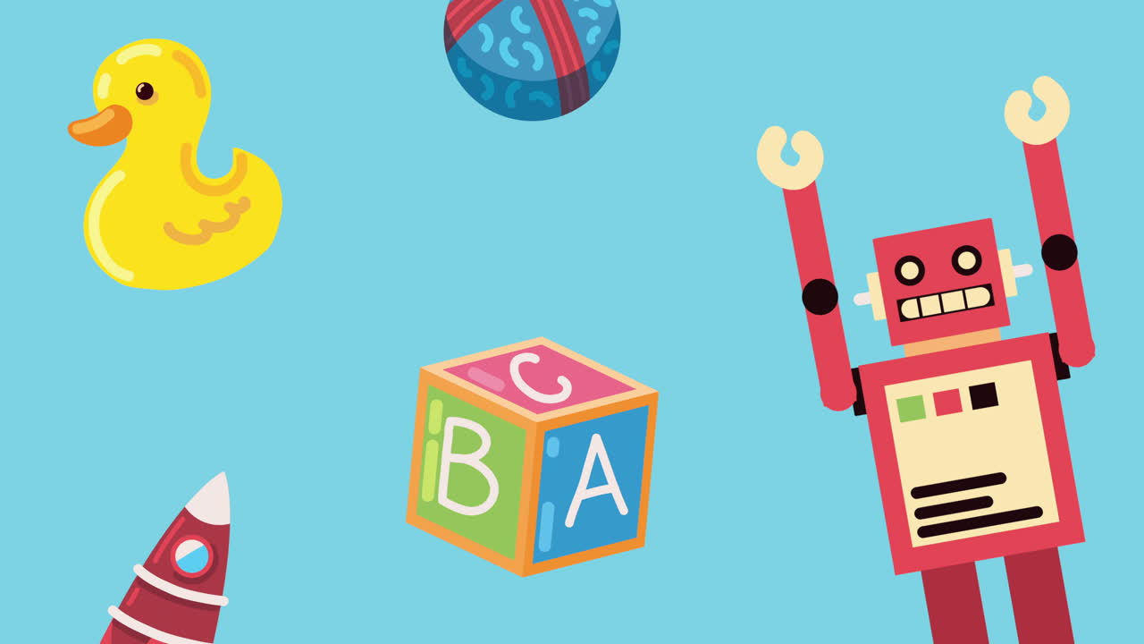 어린이용 장난감 패턴 애니메이션