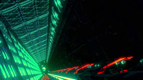 futuristic neon tunnel