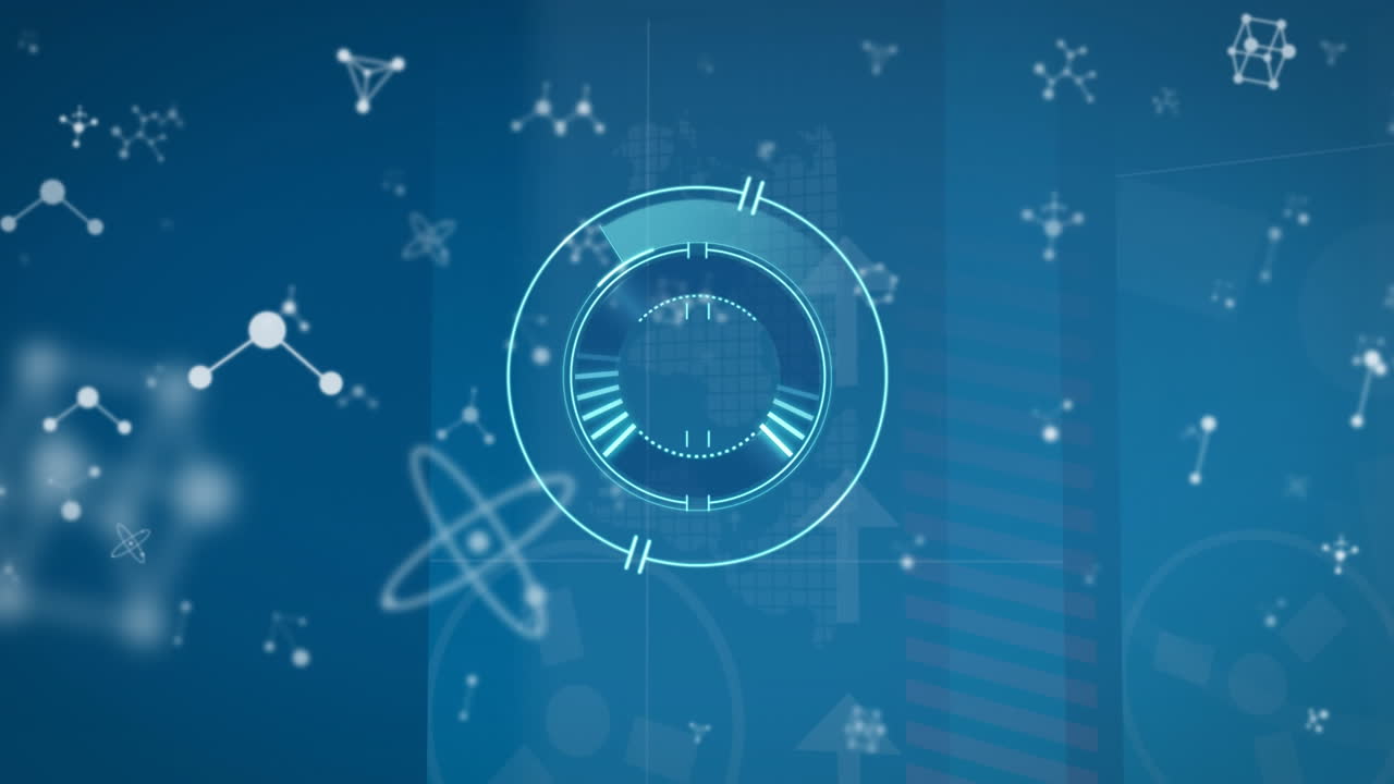 분자 및 데이터 처리에 대한 범위 스캐닝의 애니메이션