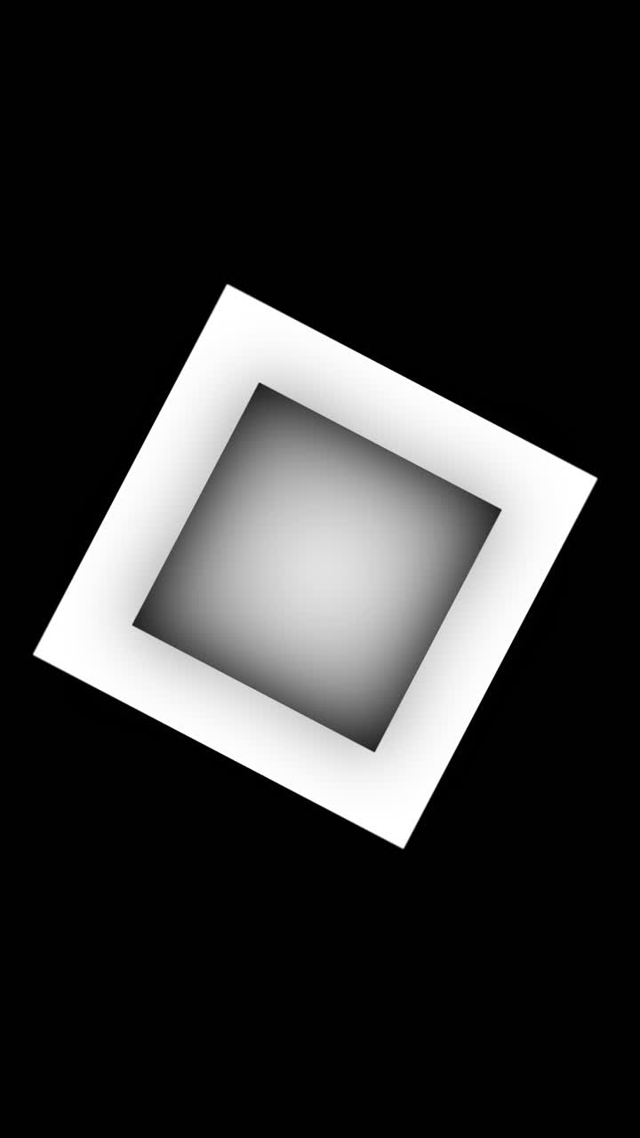 Abstract white square on black background