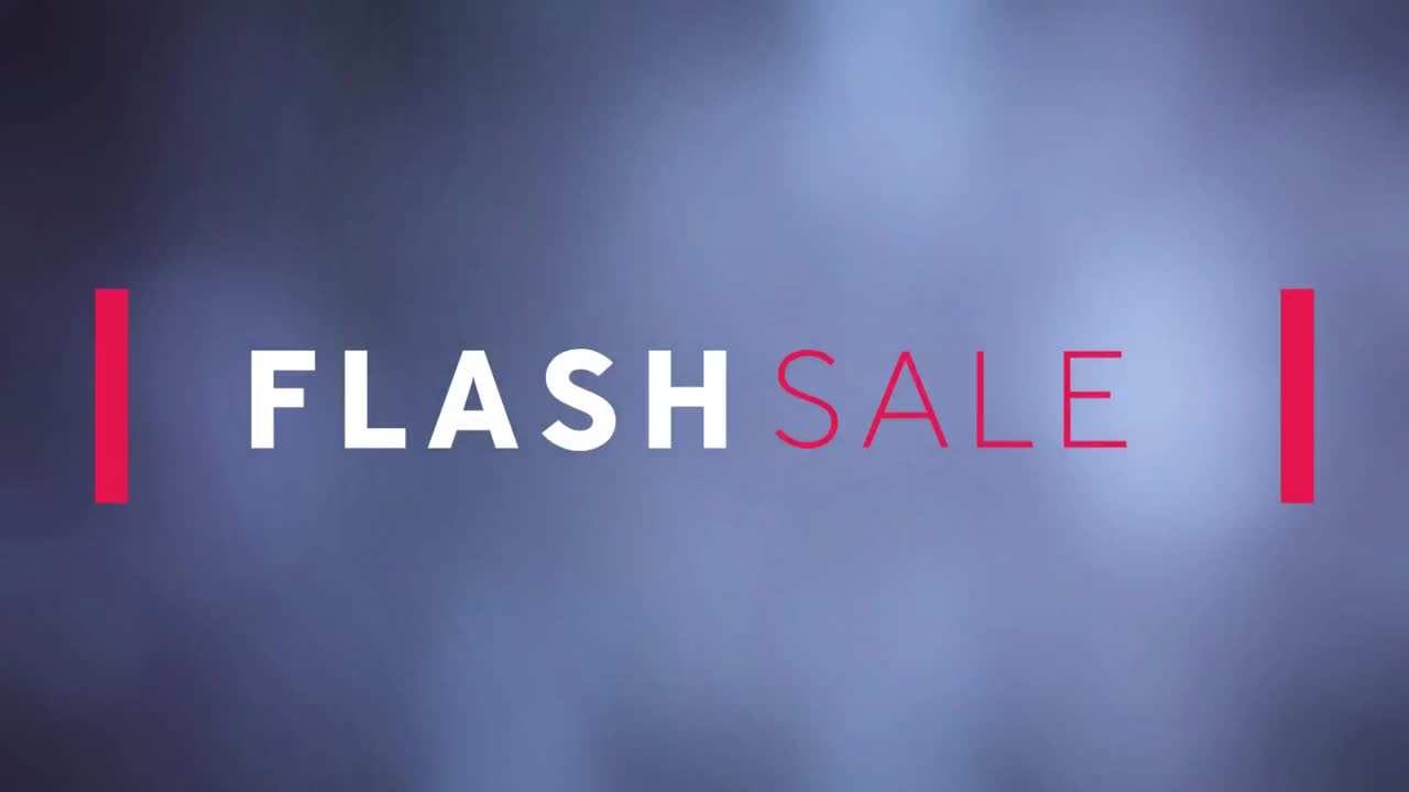 Flash Sale with flashing lights in the background