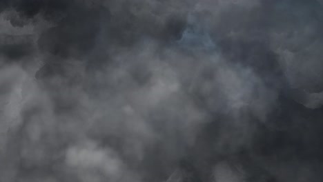 Blick-Auf-Blitzeinschlag-Und-Sturm-In-Dunklen-Wolken-4k