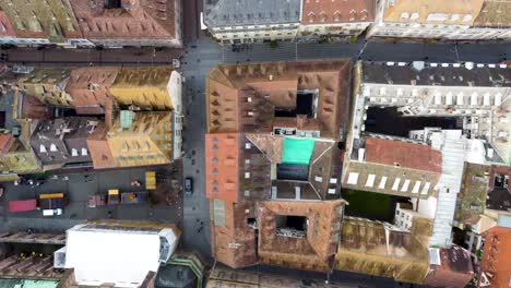 European-City-Street-Pedestrians_Aerial-Pano-View,-France